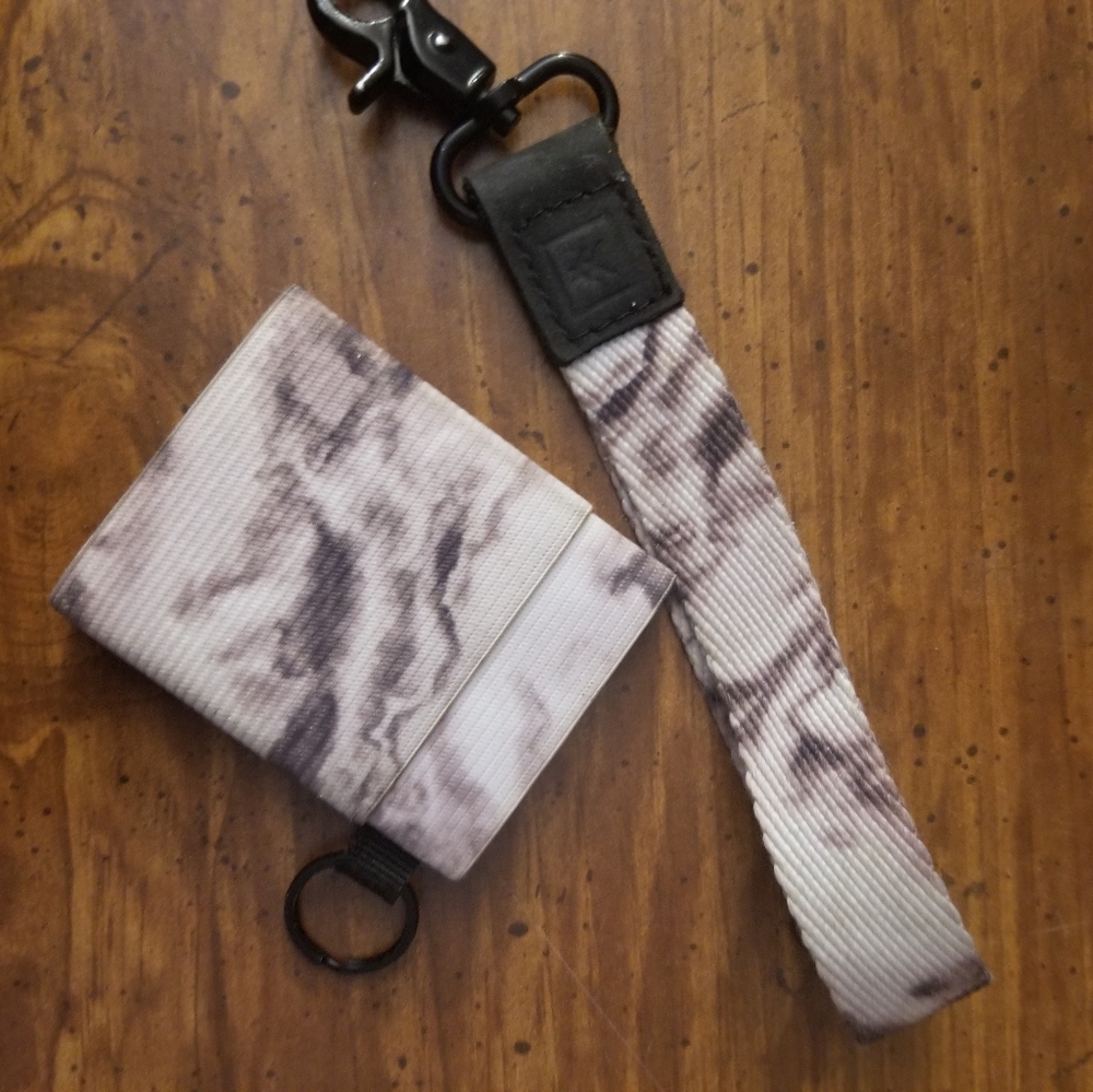 Keychain with attached card holder